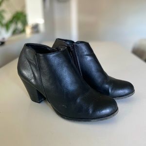 Call It Spring Heeled Leather Ankle Boots
